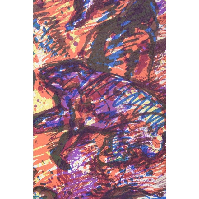 Jørgen Teik Hansen, Abstract Expressionist Composition, 1978, Color Lithograph For Sale - Image 3 of 6