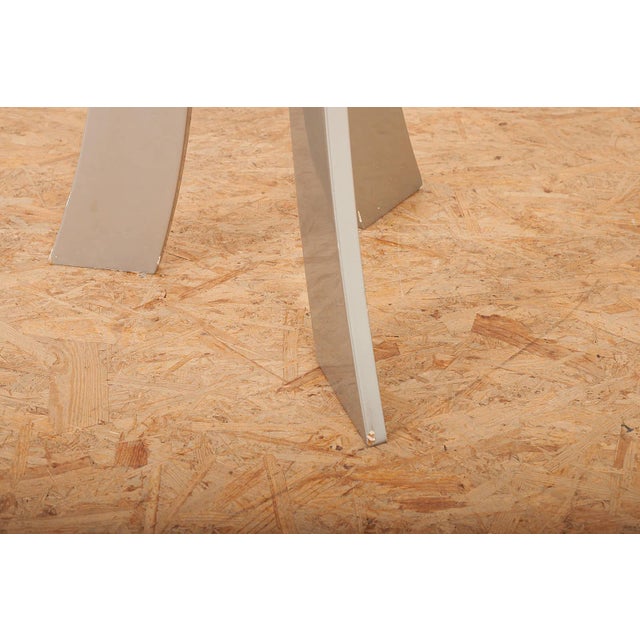 Wood Silver Metallic Orchid Wood Frame Side Table by Massimo Morozzi for Archizoom, 1980s For Sale - Image 7 of 14