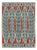 Swedish Leaf Patterned Rya Rug, 1950s For Sale