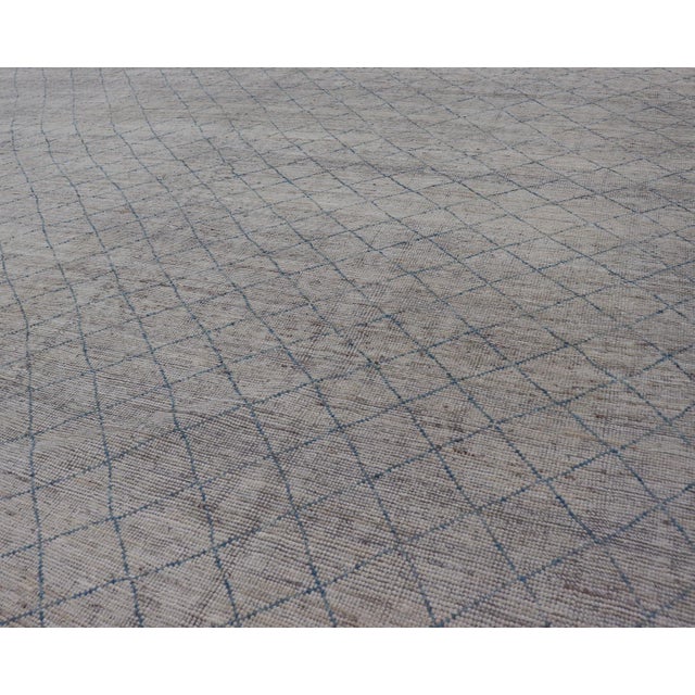 Tribal Hand-Knotted Wool Rug by Keivan Woven Arts Diamond Design 10'2 X 13'6 For Sale - Image 3 of 11