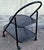 Postmodern Metal Serving Trolley in Black Lacquered Metal, 1980s, in Very Good conditions. Designed 1980 to 1989