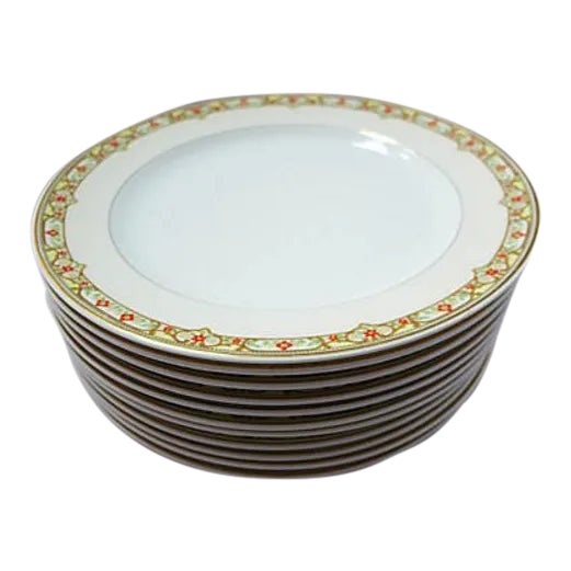 Vintage Vignaud Limoges Made in France Set of 10 Salad Plates For Sale