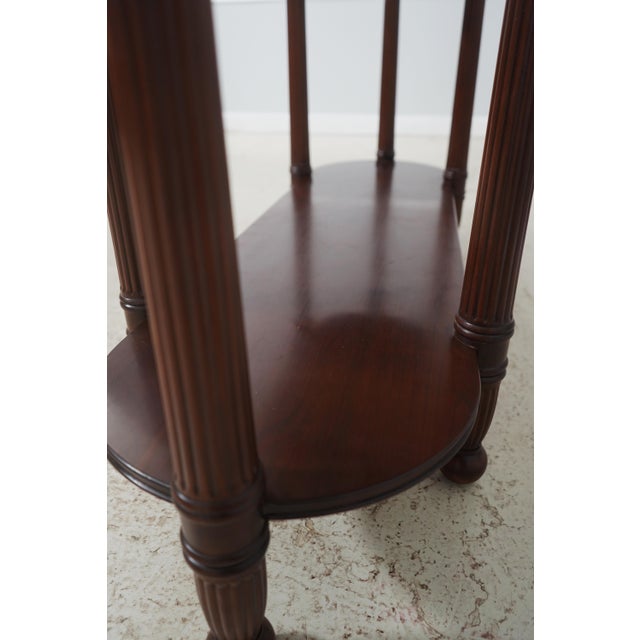 Harden Marble Top Cherry 1 Drawer Console Serving Table For Sale - Image 13 of 18