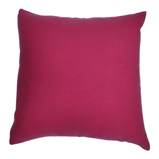Raspberry Colored Pillow Cover for Indoor or Outdoor Use For Sale