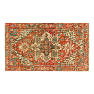 Antique Persian Serapi Oriental Carpet, in Room Size, with Central Medallion