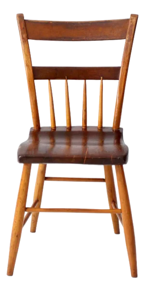Antique Plank Seat Chair, Primitive Farmhouse Chair