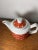 Vintage Floral Teapot Red White Porcelain | Mid Century Style Tea Pot For Sale - Image 4 of 14