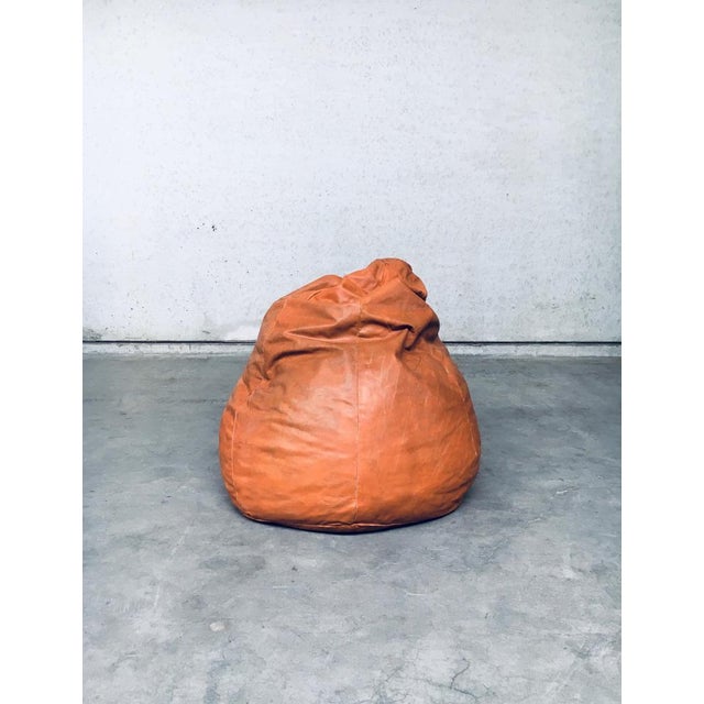 Vintage Leather Patchwork Bean Bag, Italy, 1970s For Sale - Image 13 of 15