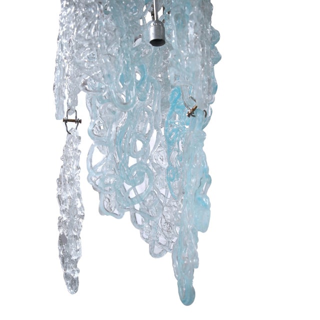 Glass Mid-Century Crystal Spider Pendant Lamp from Vistosi, 1950s For Sale - Image 7 of 10