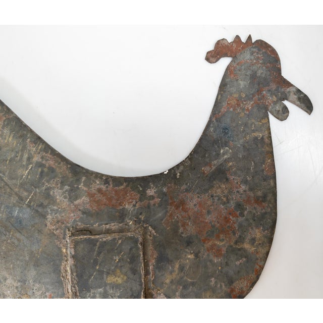 20th Century Rustic Folk Art Rooster Weathervane Style Lawn Ornament For Sale In New York - Image 6 of 13