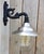 Metal Antique Italian Black Pewter Wall Lantern For Sale - Image 7 of 7