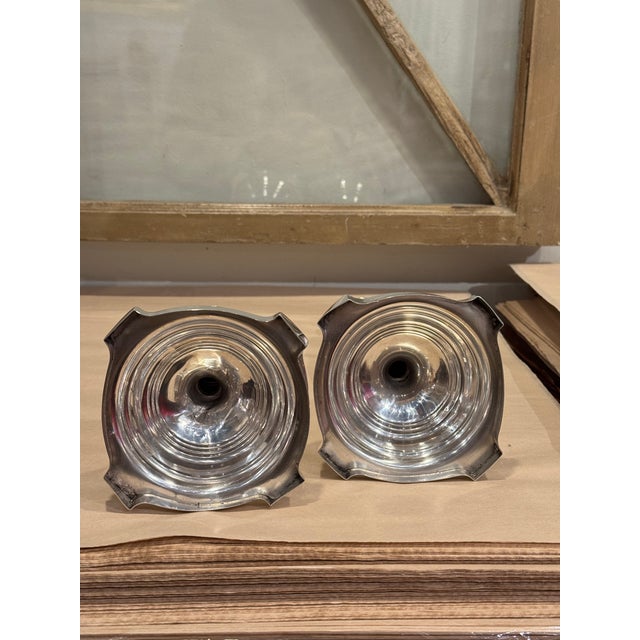 Mid 20th Century Mid 20th Century Victor Siedman Sterling Silver Candlesticks For Sale - Image 5 of 8