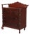 Antique Faux Flame Mahogany Painted Washstand With Backsplash & Towel Rack Circa 1890 For Sale