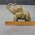 1950s Etched Solid Brass Elephant Figurine Trunk Up For Sale - Image 9 of 13