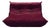 Vintage Two-Seater Togo Sofa in Burgundy Velvet by Michel Ducaroy for Ligne Roset, 1970s For Sale