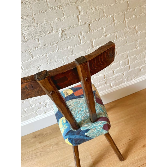 1950s French Brutalist Primitive Upholstered Chairs, Set of 6 For Sale In New York - Image 6 of 12