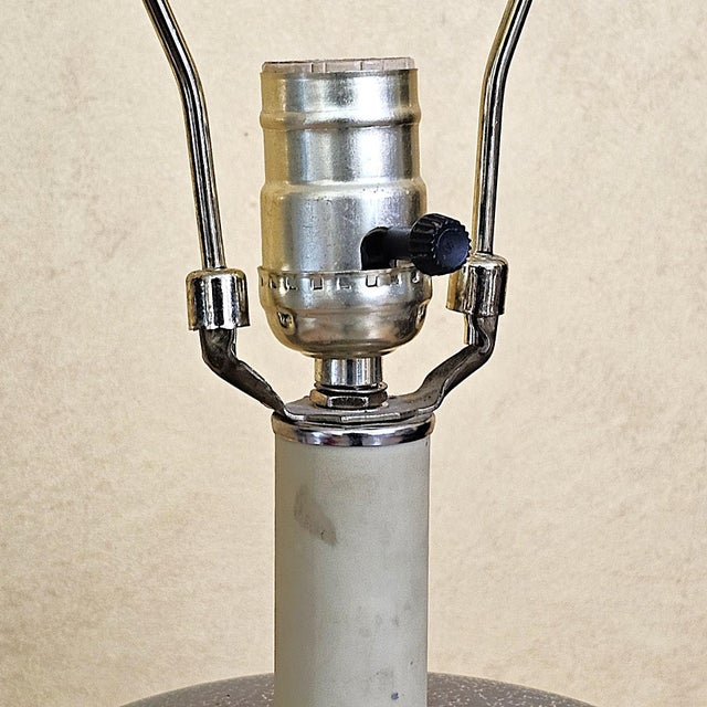 Brown Vintage Ceramic Drip Glaze Table Lamp in Brown Studio Pottery Style With Tapered Shade For Sale - Image 8 of 18