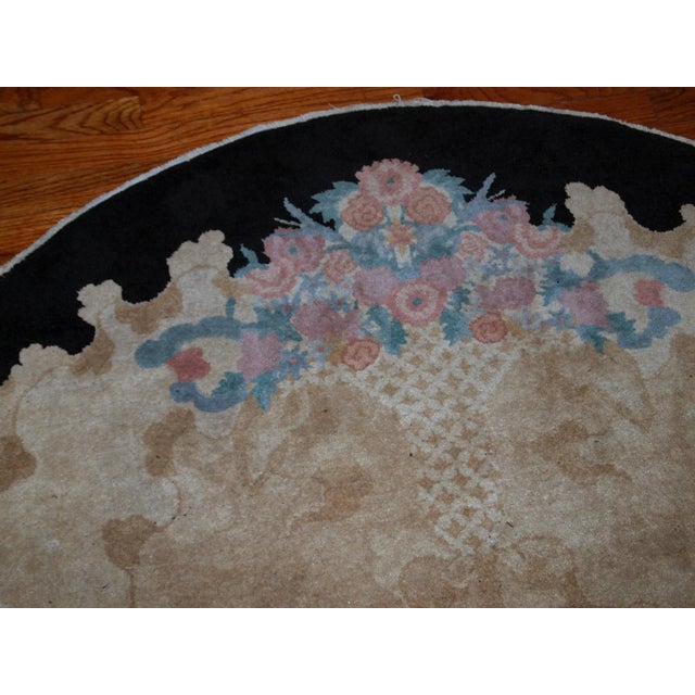 1920s Handmade Antique Art Deco Chinese Rug 4.10' X 8' For Sale In New York - Image 6 of 11