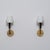 Mid-Century Modern Italian Brass, Black Metal and Opaline Glass Wall Sconces, 1950s, Set of 2 For Sale - Image 3 of 11
