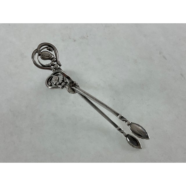 Metal 1960s Georg Jensen Sterling Sugar Tongs For Sale - Image 7 of 11