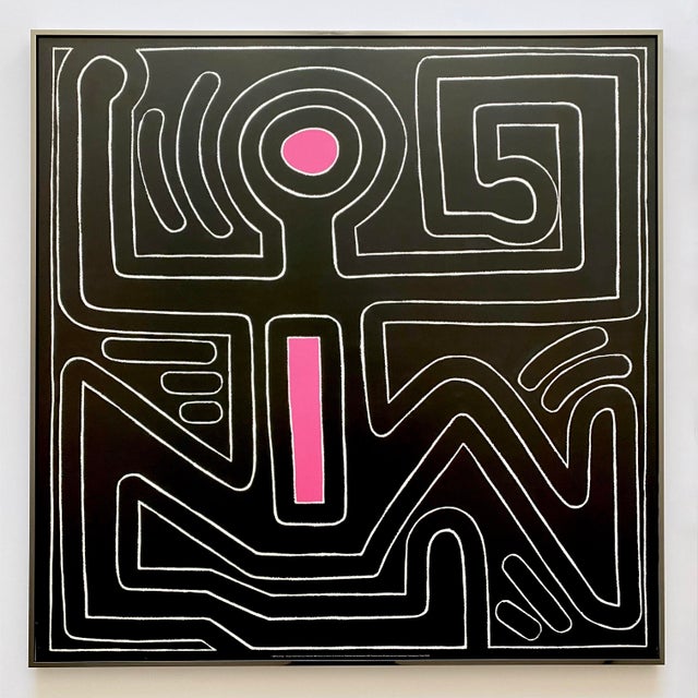 Keith Haring Estate Vintage 1999 Lithograph Print Framed Large Pop Art Poster " Untitled #8 " 1988 For Sale - Image 9 of 9