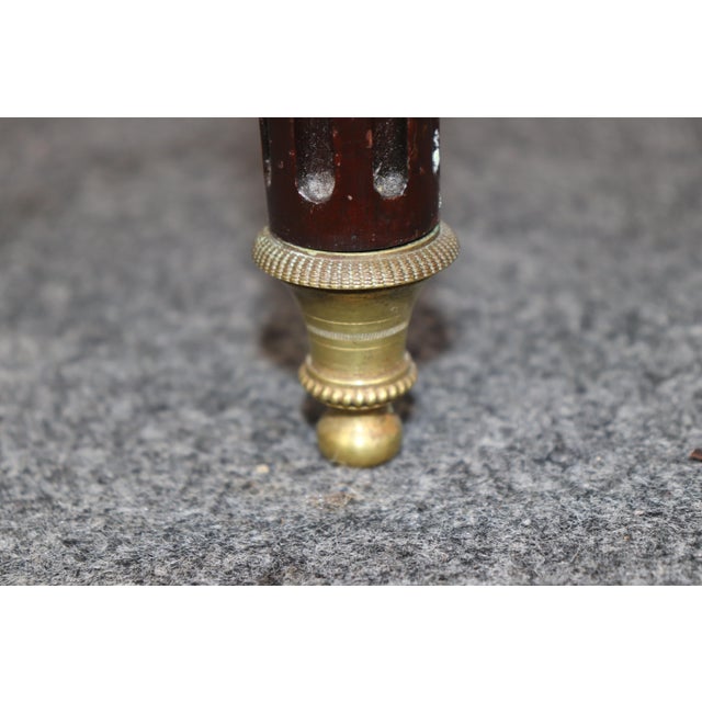 19th C French Louis XVI Style Ormolu Mounted Marble Top End Table For Sale - Image 11 of 15