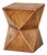 Vintage-Inspired Concrete Side Table With Hand-Painted Wood-Look Finish For Sale