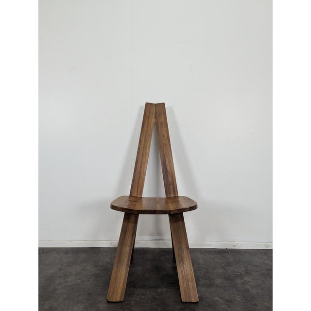 S45 Chairs in Elm by Pierre Chapo, Set of 4 For Sale - Image 5 of 10