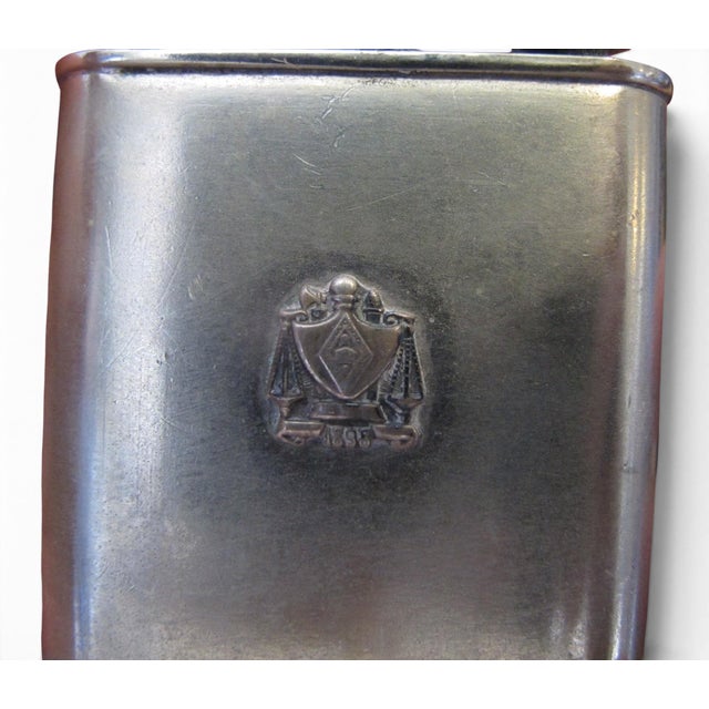 The Clark Lift Arm Lighter Fraternity Crest Antique Gadget Cane Walking Stick For Sale - Image 10 of 16