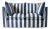Sophie Conran Coco 2 Seater Sofa - Sea Holly Blue Wide Stripes with Knife Edge Cushion For Sale