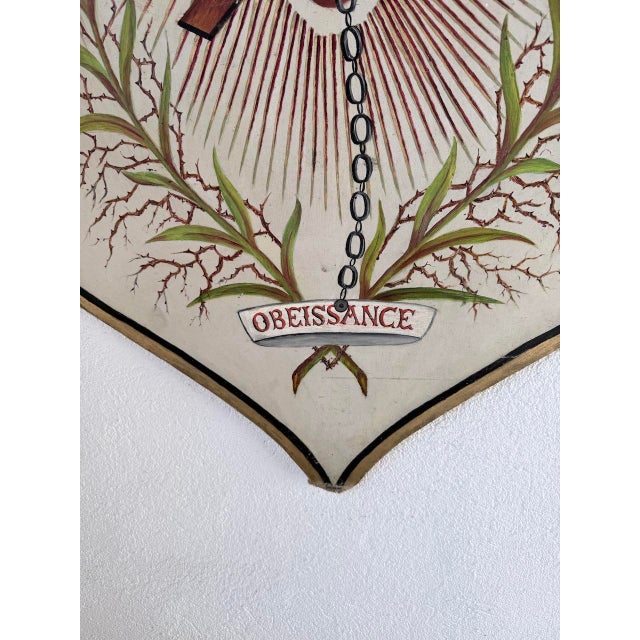 Large Sacred Heart Church Coat of Arms, 1960s For Sale - Image 14 of 18