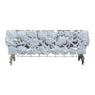 Vintage Cast Iron Grapevine Motif Jardiniere Planter For Sale