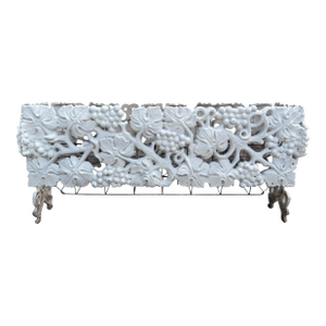 Vintage Cast Iron Grapevine Motif Jardiniere Planter