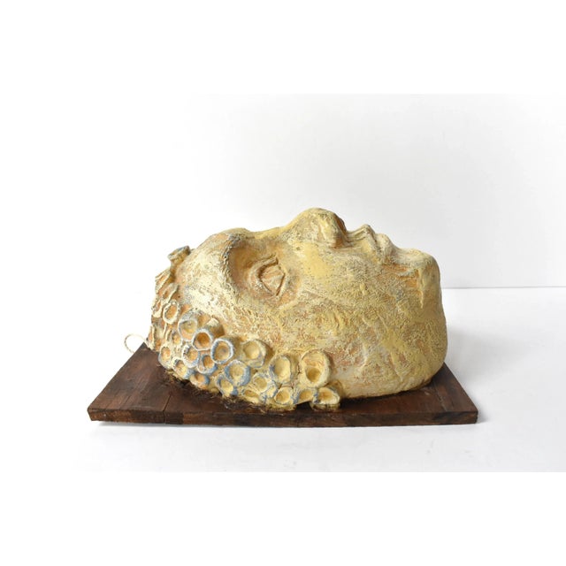 Mid 20th Century Mid-Century Ceramic Head Wall Sculpture For Sale - Image 5 of 8