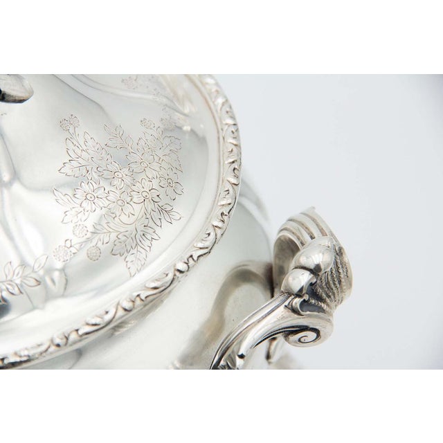 Silver Soup Tureen with Floral Motifs For Sale - Image 4 of 6