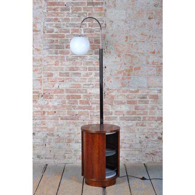 Art Deco Floor Lamp in Walnut by J. Halabala for Up Závody, Czech, 1920s For Sale - Image 10 of 13