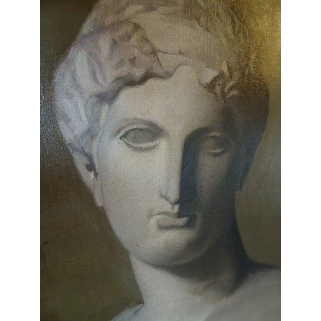 Mid 19th Century Mid 19th Century Neoclassical French Painting in Giltwood Frame For Sale - Image 5 of 13