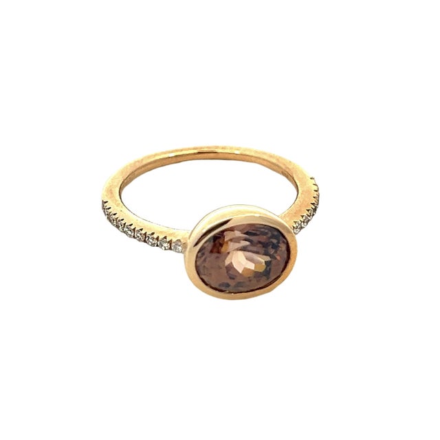 Natural Finely Faceted Quality Zircon Diamond Ring 6.5 14k Yellow Gold 3.52 TCW Certified $2,490 221359 This is a Unique...