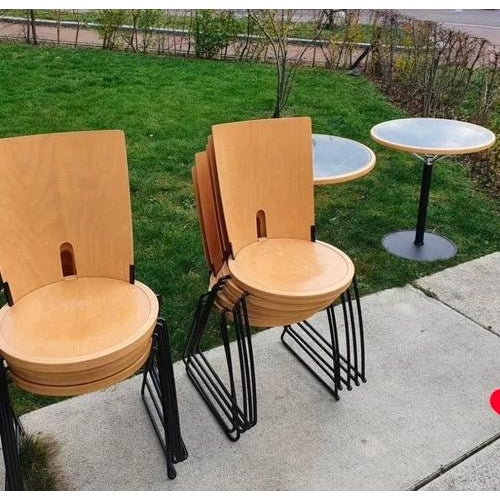 Tables and Chairs by Borge Lindau for Blå Station, Set of 12 For Sale - Image 6 of 6