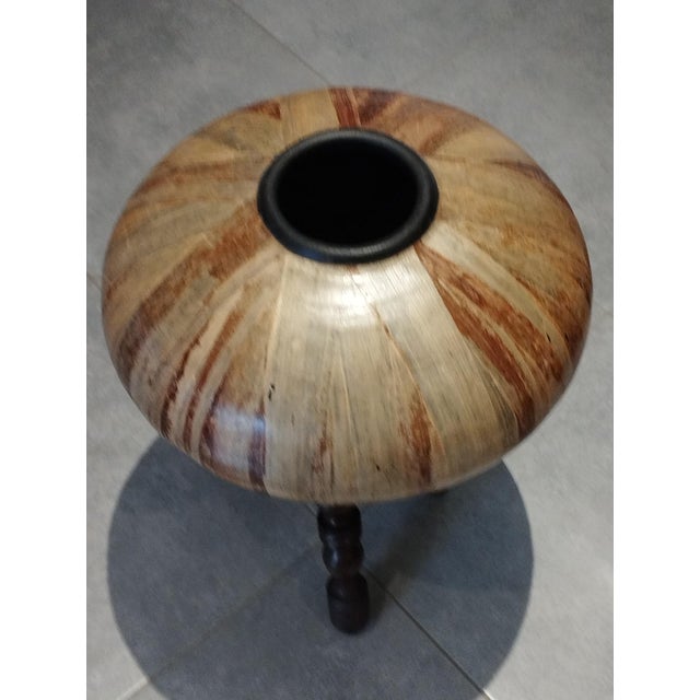 Large Vintage Vase in Leaves, 1950s For Sale - Image 15 of 18