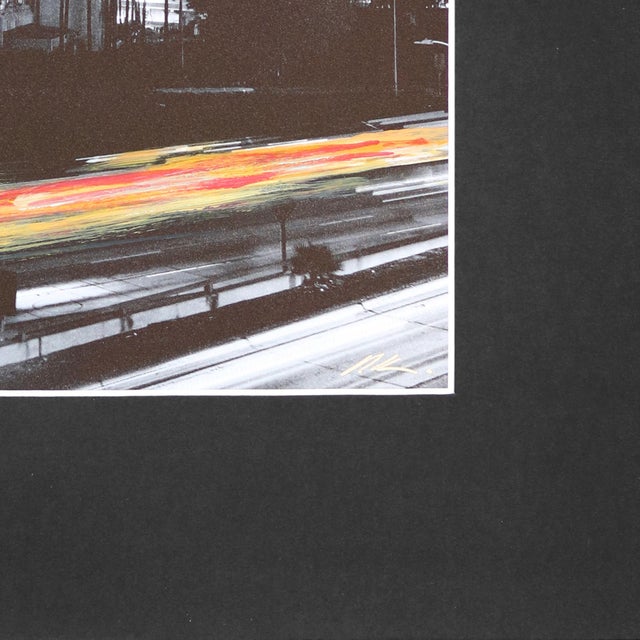 2020s Downtown La Split 2 - Original Downtown Los Angeles Cityscape Acrylic on Photograph by Pete Kasprzak For Sale - Image 5 of 6