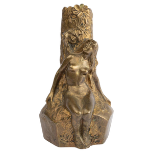 Art Nouveau Period Table Lamp Base by Charles Korschann, 1890s