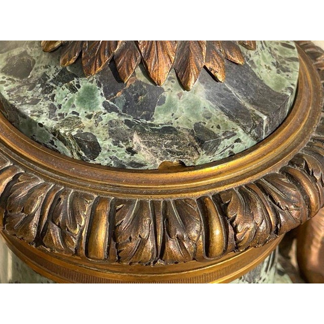 Napoleon III Vases in Marble and Bronze, Set of 2 For Sale - Image 5 of 12