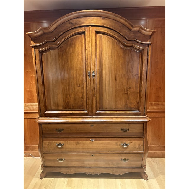 Brown Two-Tiered Sideboard in Wood with Two Doors and Drawers For Sale - Image 8 of 8