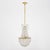 Antique chandelier from France made with cut crystal elements of cabochons and pendants. They are displayed on a brass...