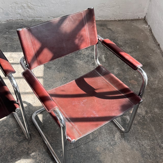 MG5 Leather Chairs by Matteo Grassi, 1970, Set of 4 For Sale - Image 11 of 17
