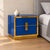 Sapphire Blue Glass and Polished Brass Bedside Cabinets from Justfurnituress SRL, Set of 2 For Sale - Image 10 of 11
