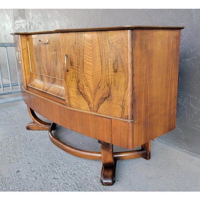 Mid-Century Modern 1950s Cocktail Cabinet Credenza Dry Bar by Beautility For Sale - Image 3 of 16