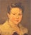 An antique English oil painting of a young boy. Painting is oil on canvas and without a frame. Very soft and pleasant...