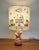Super cute atomic cat lampshade with vintage C. Miller pink ceramic table lamp. The maker's mark on the back identifies...